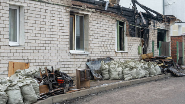 Professional Fire Damage Repair technician working in Monroe Township, NJ